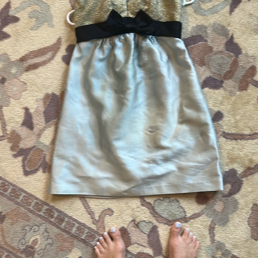 Milly Gold and Silver Textured Dress